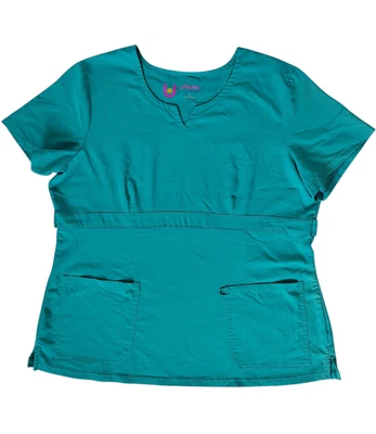 Blusa Médica Urbane Ultimate Para Mujer XL Azul Verdoso Uniforme Médico Bolsillos Elastizados 1x Foto 1 de 4