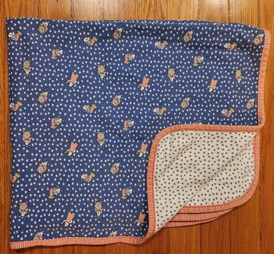 Manta bebé rara vintage con etiqueta arco iris años 90 Gymboree náutica cachorro perro estrellas Foto 1 de 4