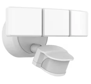 Defiant 240-Degree White Motion Activated LED Outdoor Triple Head Flood Light - Picture 1 of 10