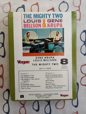 Gene Krupa Louis Bellson The Mighty Two 1969 8-Track Album In Box Vogue NM/VG - Image 1 of 4