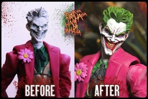 (Painted) Joker Head Sculpt 1/10 Scale Custom Action Figure - Picture 1 of 19