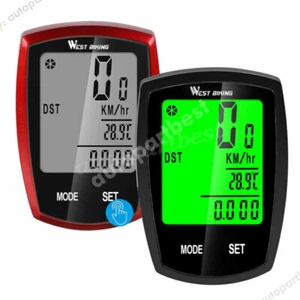 Waterproof Speedometer Wireless LCD MTB Road Bike Bicycle Computer Odometer New - Picture 1 of 8