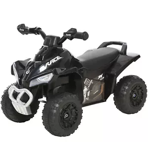 HOMCOM No Power Quad Toddler Ride on Car Foot-to-Floor Sliding Black - Picture 1 of 12