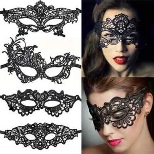 4-Pack Fabric Lace Eye Masks for Women - Elegant Masquerade Halloween Christmas - Picture 1 of 1