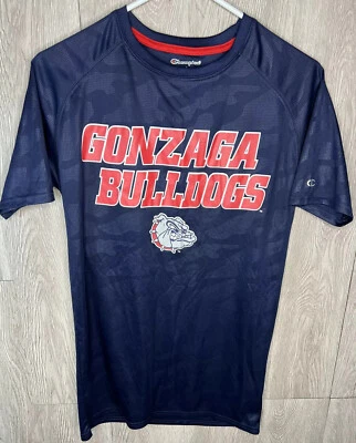 Champion Gonzaga Bulldogs Basketball Tee T- Shirt Navy Blue Men Size Small - Image 1 of 4