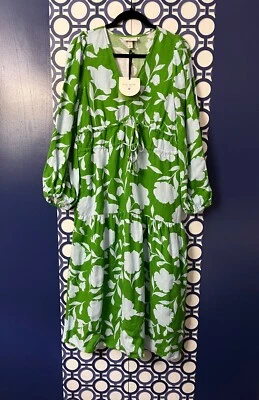 Женский размер S зеленый синий классический розового льна макси платье - Kate Spade NY x цель - Изображение 1 из 4