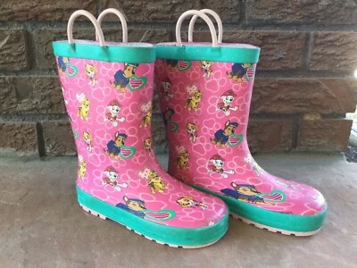 Botas impermeables Western Chief Paw Patrol rosa niñas talla 11 Foto 1 de 4