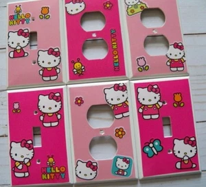 HELLO KITTY Switchplate Cover Choose Your Plate Light Switch Electrical Outlet - Picture 1 of 25