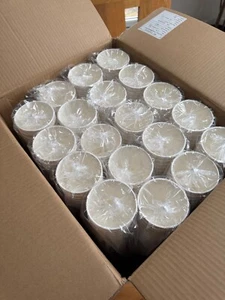 500 Adexa White Ribbed coffee / tea cups 8oz - NEW PRICE - Picture 1 of 4