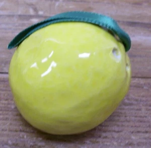 Potpourri Holder Sachet Ceramic Yellow Lemon Fruit Figural  - Picture 1 of 3