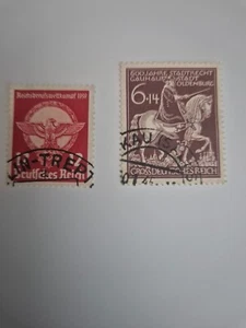 Nazi Germany - 1939 Reich Occ Competition & 1945 Oldenburg - Mi 690 & 907 used - Picture 1 of 1