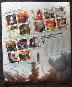 Celebrate the Century 1980s sheet of 33c x 15 stamps. - Picture 1 of 2