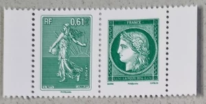 2013 BRIEFMARKE FRANKREICH Paar 4908 4909 Ceres Sämaschine der grüne Brief mit 3 Jahren neu - Bild 1 von 1