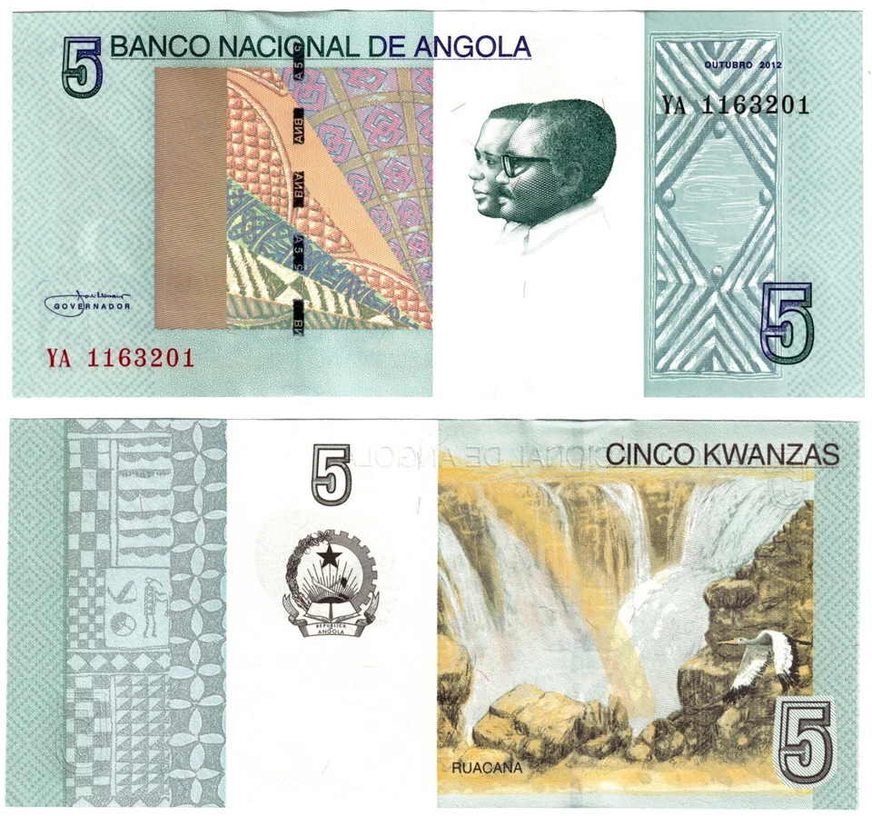 2012 Angola 5 Kwanzas Banknote P151a UNC - Image 1 of 1