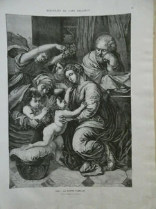 Merveille de l'art religieux : 1873 la sainte famille raphael - Picture 1 of 1