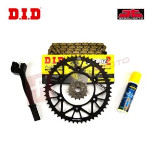 DID DZ JT Racelite Gold Chain and Sprocket Kit to fit Yamaha YZ450F F-K 15-19 - Picture 1 of 2