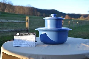 4 Quart Ceramic Flame Top It Off Pot By MarkCharles Misilli - Blue - Picture 1 of 12