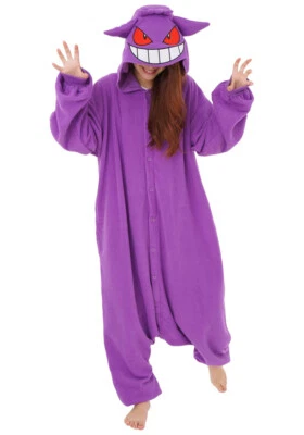 Fantasia de Halloween SAZAC Gengar Pokemon Kigurumi - Infantil M+ e XL dos EUA - Imagem 1 de 4