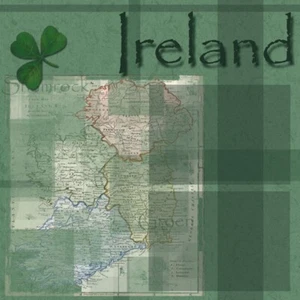Ireland, St Patrick's Day, scrapbook paper, Scrapbook Customs #14257 - Picture 1 of 1