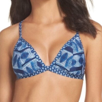 Top de bikini reversible azul para mujer Lucky Brand 155175 talla grande Foto 1 de 3