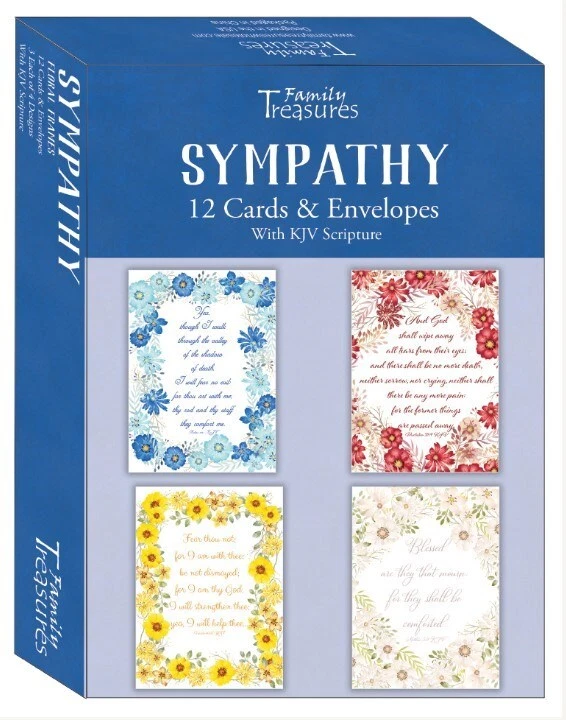Card-Boxed-Sympathy-Floral Frames (Pack Of 12) - Image 1 of 1