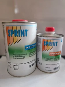 SPRINT H62 ANTISCRATCH FAST EURO CLEAR COAT WITH HARDENER MADE iN ITALY PPG - Picture 1 of 2