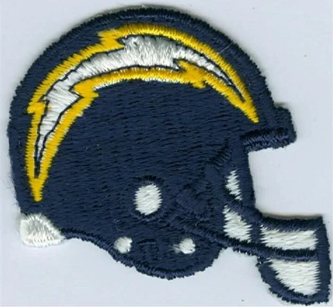 Lot 10 San Diego Chargers 2-1/2 inch Embroidered Helmet Iron-On Patch Applique Cover