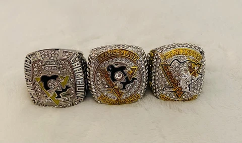3 PCS Pittsburgh Penguins 18k GP Championship Ring Set, 🇺🇸 SHIP Cover