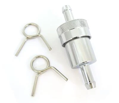 Emgo Chrome Anodized Aluminum Fuel Filter - 1/4" - 14-34461 - Image 1 of 2