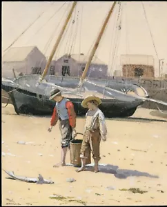 Impresión o lienzo - Una cesta de almejas 1873 Winslow Homer - Imagen 1 de 1