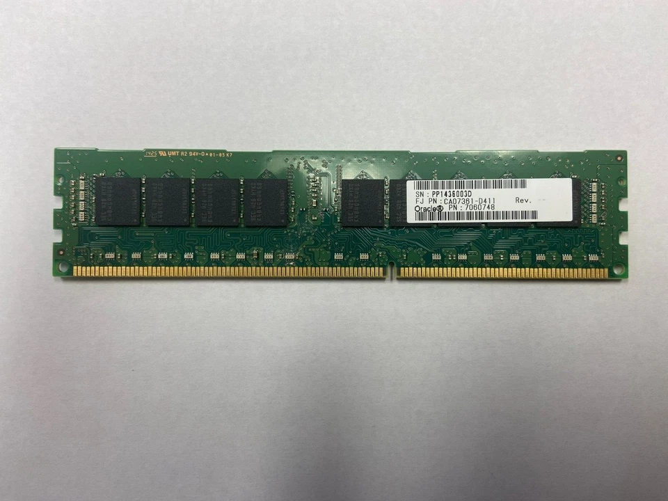 Sun / Oracle, 8GB PC3L 12800R DDR3 1600 MEMORY - 7060748, CA07361-0411 - Image 1 of 1