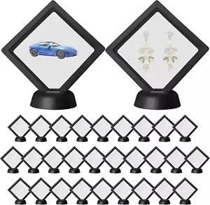 3D Floating Display Case, 30Pcs 3D Floating Display Holder Stands,3.5 X 3.5 X 0. - Picture 1 of 12
