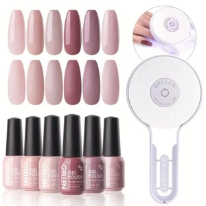 Gel Nail Kit with UV Lamp – Beautiful Colors – Home Manicure – Free Shipping - Picture 1 of 6