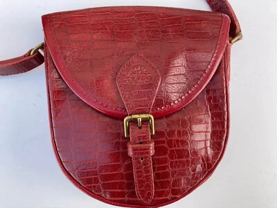 Bolso Bandolera MULBERRY Cocodrilo Cuero Repujado Vintage Años 90 Foto 1 de 4