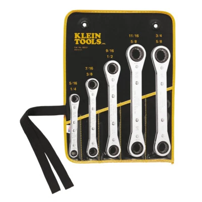 Klein Tools 68221 Ratcheting Box Wrench Set, 5-Piece - Image 1 of 2