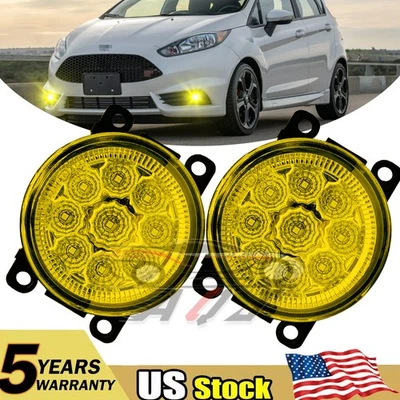 For Ford Fiesta 2014-2019 Front Bumper LED Fog Lights Driving Lamps — 第 1/4 张图片