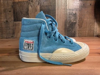 Zapatos azules de skate vintage años 80 1986 RARO Vision Street Wear talla 12 niños jóvenes Foto 1 de 4