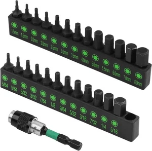 SWANLAKE 26-Piece Hex Head Allen Wrench Drill Bit Set, 1/4Hex Shank One Size  - Picture 1 of 8