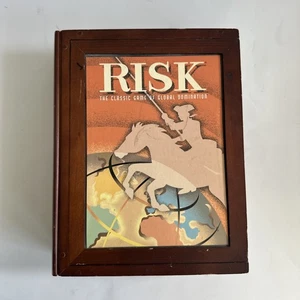 Risk Board Game Wooden Book Shelf Edition Complete 2005 Vintage Collection - Picture 1 of 7