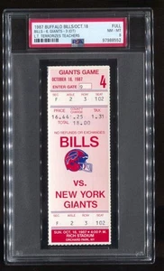 L.T. Terrorizes Teachers - PSA Ticket 1987 New York Giants PSA 8 Lawrence Taylor - Picture 1 of 2