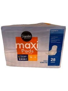 Maxi almohadillas con alas flexibles talla 4 absorción nocturna 28 almohadillas hipoalergénicas - Imagen 1 de 3
