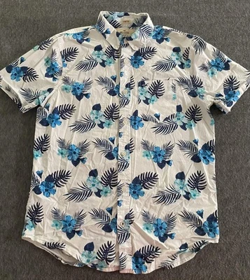 Camisa Hollister Para Hombres Mediana Floral Hawaiana Abotonada Épica Flex Elastizada Informal Foto 1 de 4