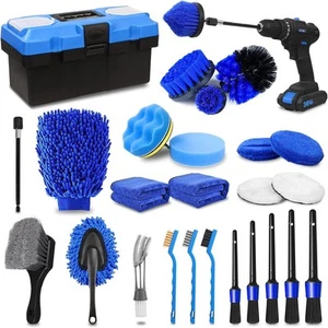 27Pcs Car Detailing Kit, Car Detailing Brush Set, Auto Detailing Drill Brush Set - Picture 1 of 6