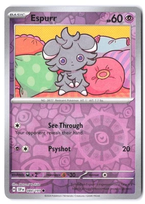 Espurr 084/191 SV08: Surging Sparks NM Reverse Holo - Image 1 of 2