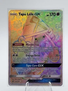 2017 Pokémon Tapu Lele GX Guardians Rising Rainbow Secret Rare Holo #155/145 - Picture 1 of 2