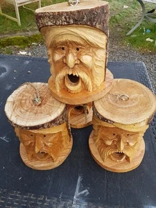Bird House Hand Green man Carved nest box fair trade green man of woods - Picture 1 of 7