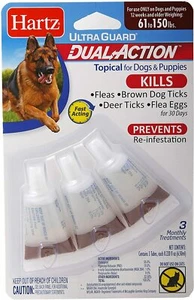 Dog Flea And Tick Prevention Treatment Control Medicine 3M For Dog 61 to 150 Lbs - Picture 1 of 12