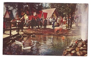 TIERE in POND SANTA'S WORKSHOP Nordpol Wilmington New York Postkarte New York 1954 - Bild 1 von 2