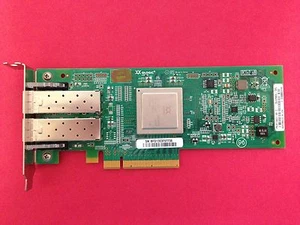 Adaptador de bus host de canal de fibra de doble puerto Dell Qlogic QLE2562 8 GB PCIe HBA VX60F * - Imagen 1 de 3