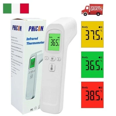 Termometro Digitale Frontale Infrarossi Febbre Senza Contatto misura temperatura - Immagine 1 di 4